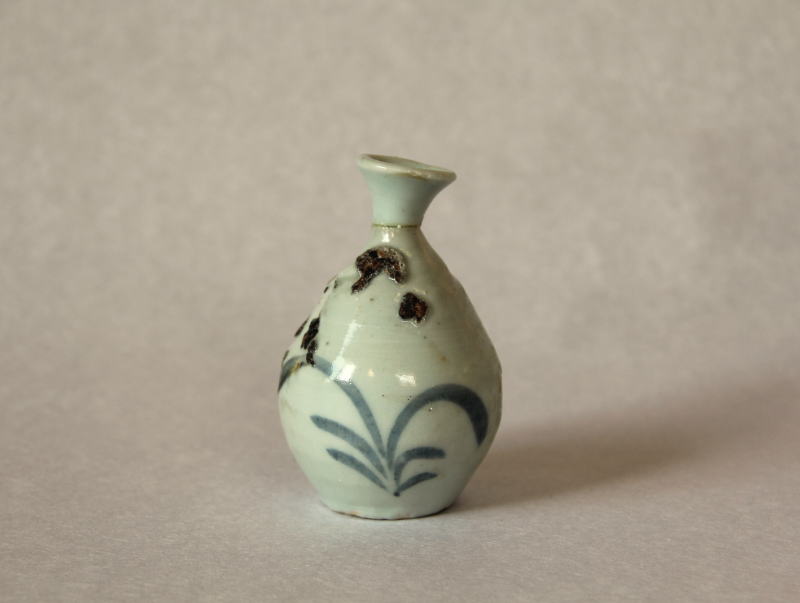 徳利□古伊万里染付蛸唐草紋とっくり 酒器 2本 花瓶 骨董