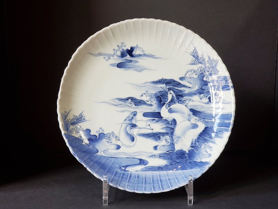 3228 古美術＜値下げ交渉大歓迎＞藍柿 皿 3228 古美術＜値下げ交渉大