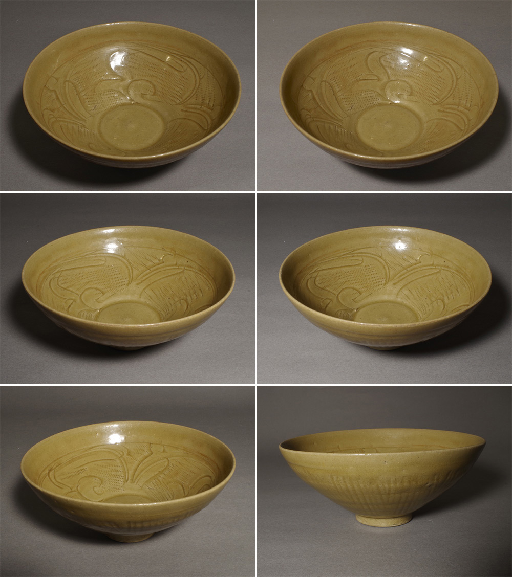 中国福建省　同安窯系青磁 仙遊洞 同安窯 青磁猫掻手碗