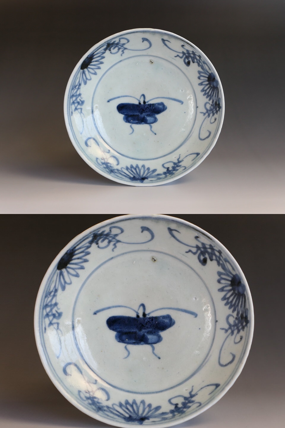 古美術 三樹 - 初期伊万里 花蝶文皿 | 古美術品専門サイト fufufufu.com