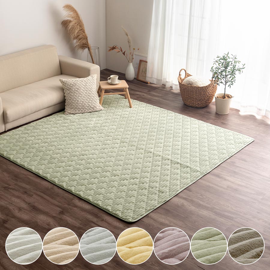 フランネルラグ 190×190cm ラグ おしゃれ ぼん家具 CPT000223