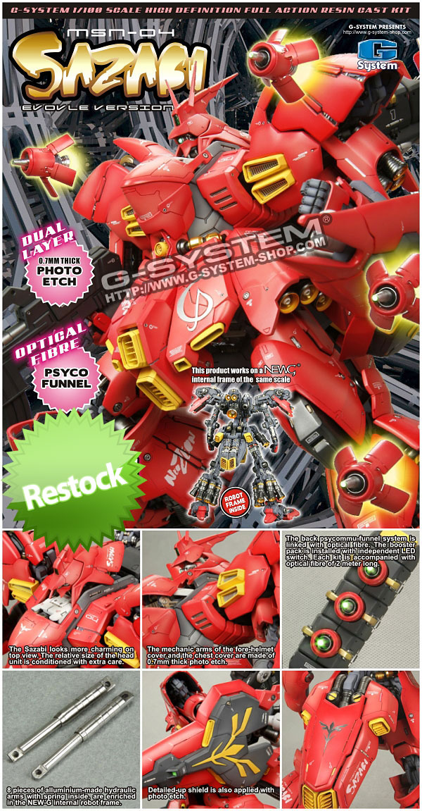 1/100 MSN-04 Sazabi Evolve Version 2.0 Large Images, Full Info