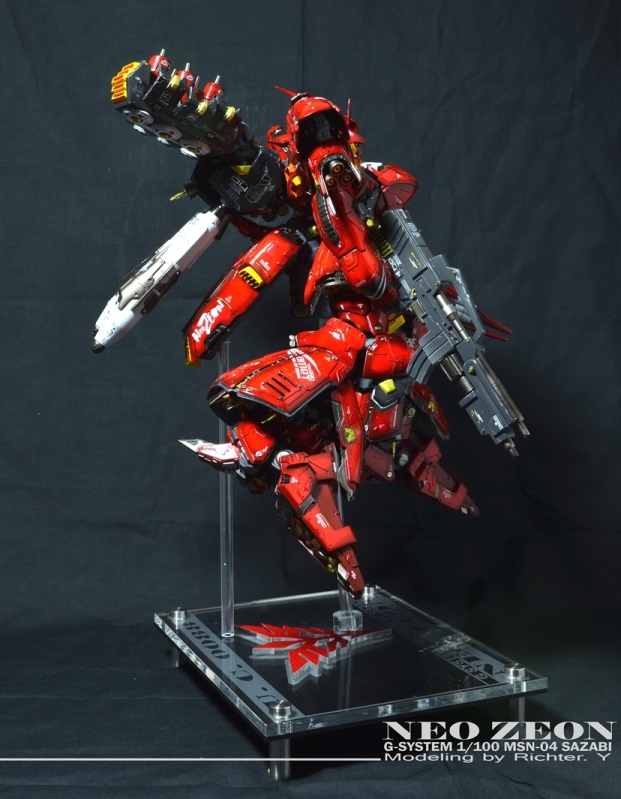 G-System 1/100 Neo Zeon MSN-04 Sazabi: Photoreview. Assembled