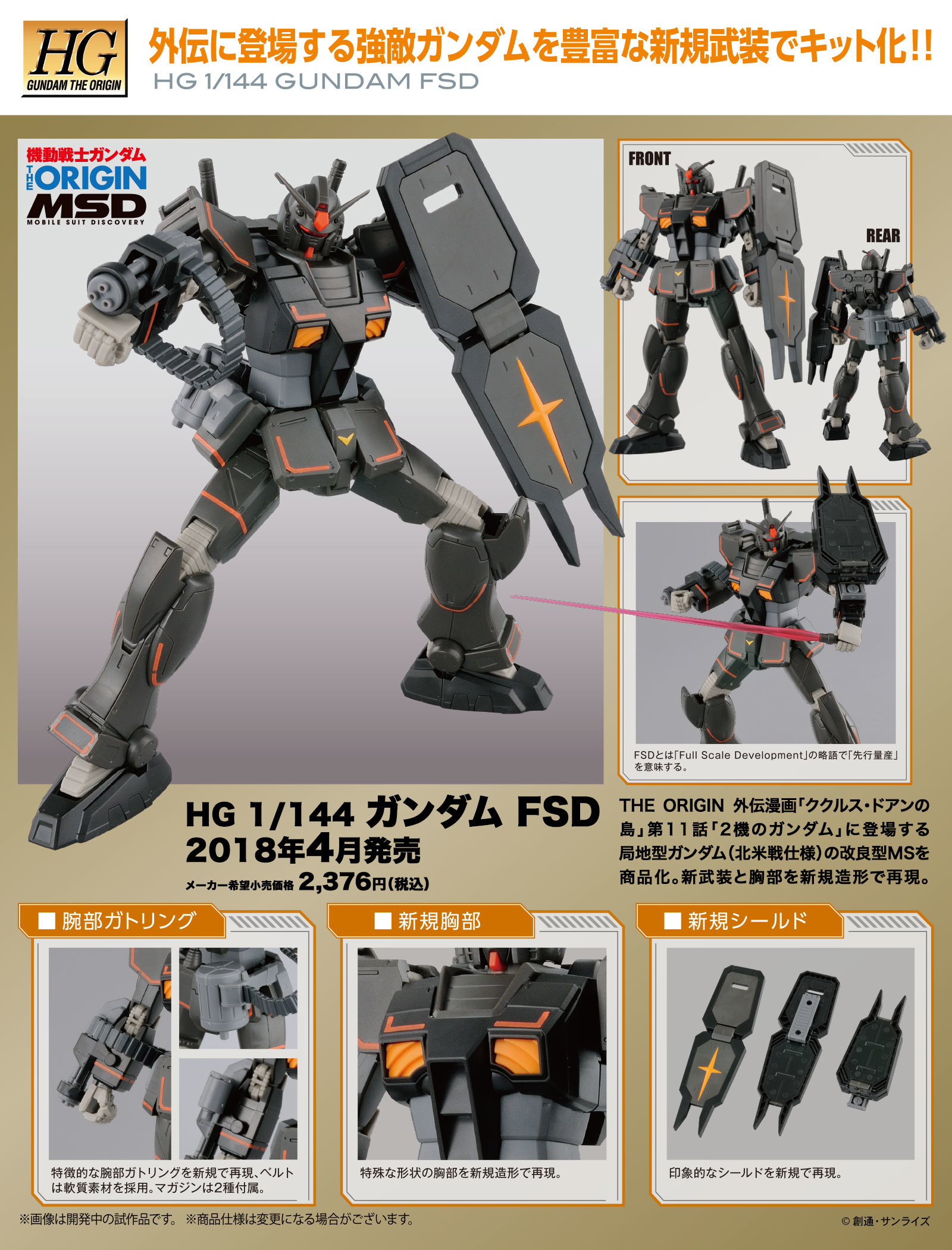 HG GTO 1/144 GUNDAM FSD: JUST UPDATED… NEW Official Images, Info