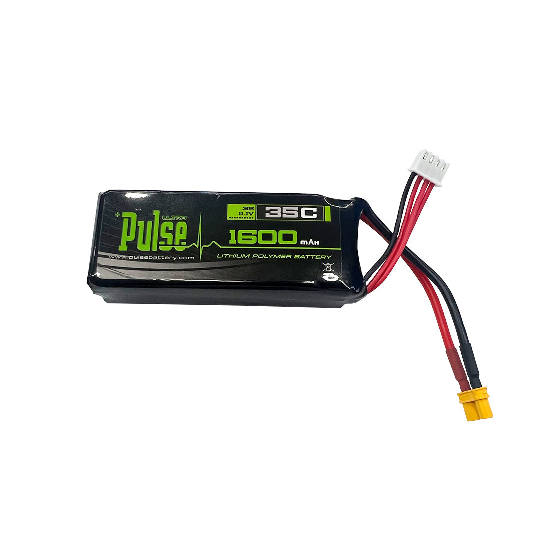 PULSE 1600mAh 35C 11.1V 3S Lipo Battery - XT30 connector – HeliDirect