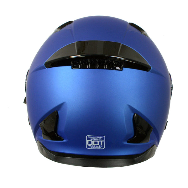 Milwaukee Helmets MPH9825DOT 'Shift' Open Face 3/4 Blue Helmet for