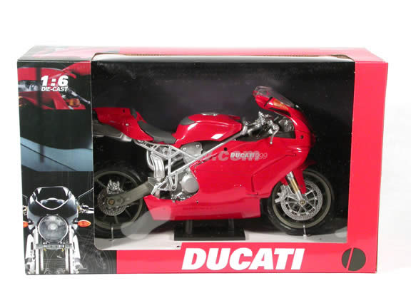 Ducati 999 diecast motorcycle model 1:6 scale die cast by NewRay - Red