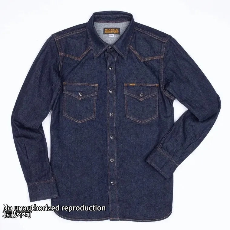 IRON アイアンハート HEART S ウェスタンシャツ サイズ:M IRONHEART