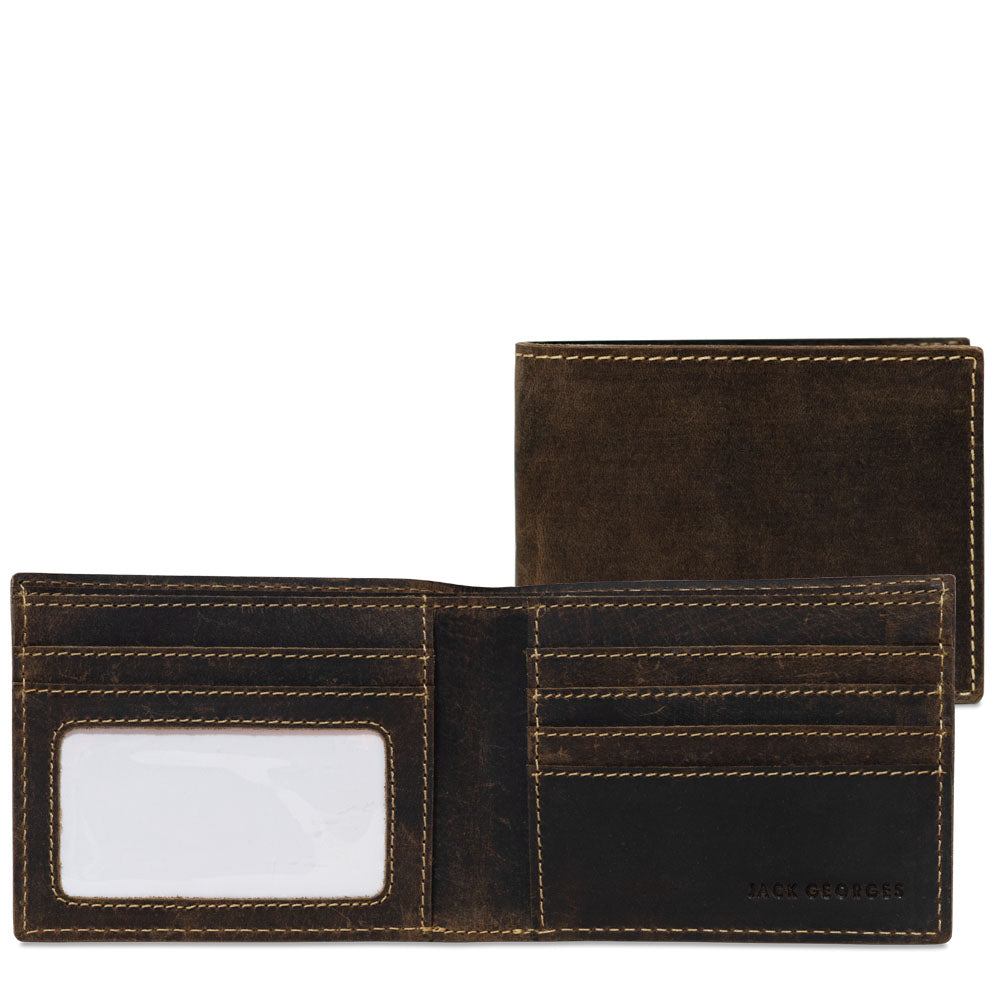 Leather RFID Wallet, Bifold - Arizona #A4701 | Jack Georges