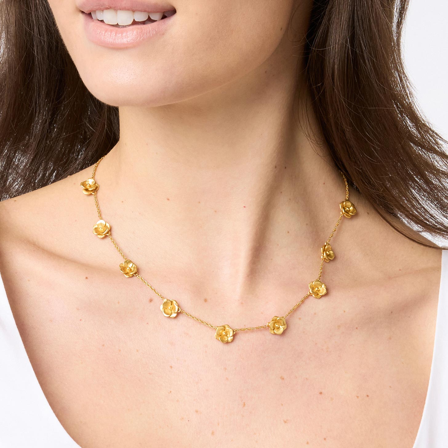 Bloom Delicate Gold Station Necklace | Julie Vos