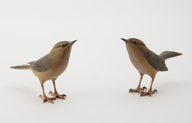 木彫 鶯 上野玉水 - 古美術 鐘ヶ江 - Collections -