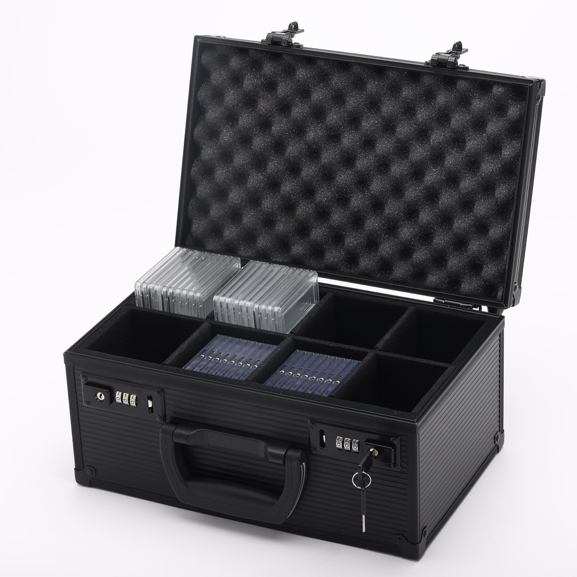 Graded Card Slab Briefcase with Velcro walls - Black – KakapopoTCG