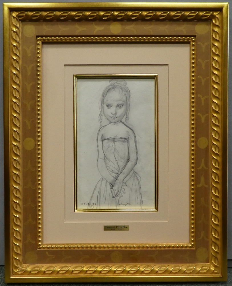 藤田嗣治 『少女』 [古美術こもれび] 骨董,掛軸,絵画の買取と販売,名古屋