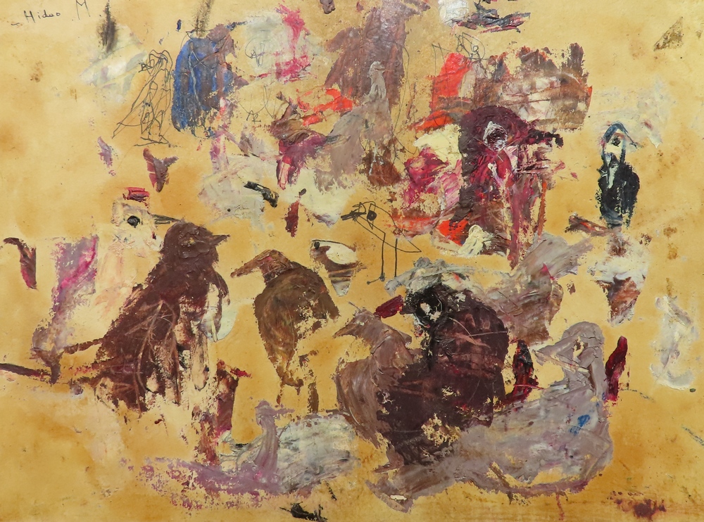 村上肥出夫 『鳥』 [古美術こもれび] 骨董,掛軸,絵画の買取と販売,名古屋