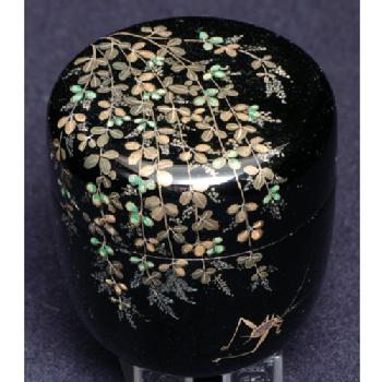 大棗 萩に鈴虫蒔絵【販売】-茶道具は京都しみず孔昌堂