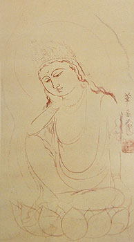 村上華岳の観音像を描いた仏画です。 | 【骨董品買取】日本全国対応