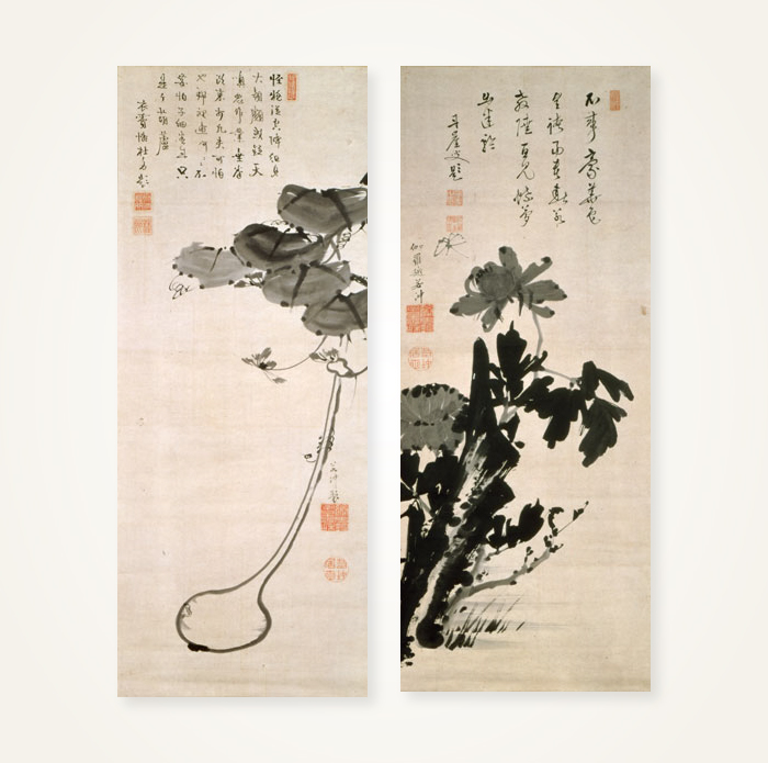 瓢箪・牡丹図 | 作品紹介 | 伊藤若冲 - 若冲が生きた京都とその時代