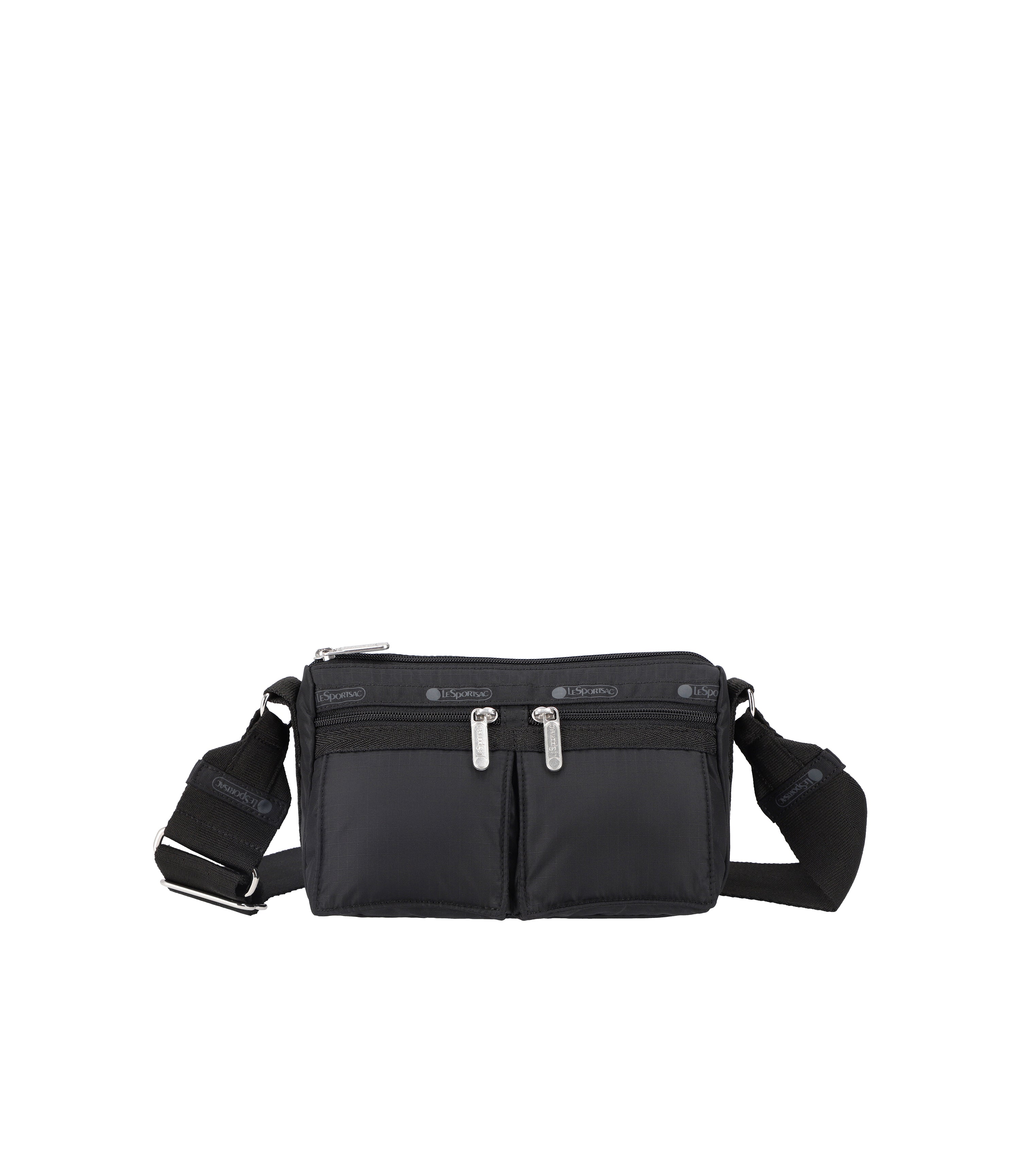 Solid Black East/West Double Pocket Bag | LeSportsac