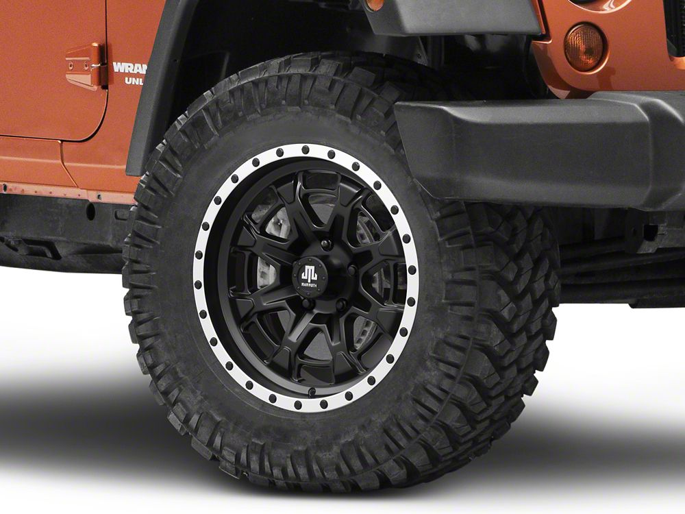 Mammoth Split 16 Beadlock Satin Black with Polished Lip Wheel