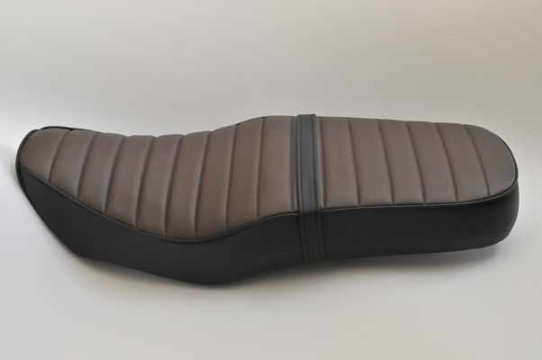 YAMAHA ヤマハ YB125SP 焦げ茶防水タックロール 横黒 シート加工 seat