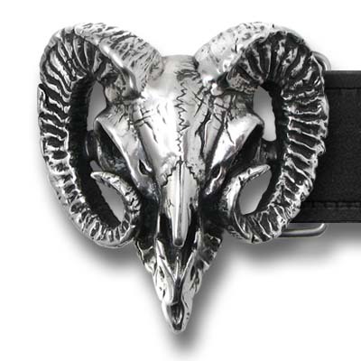 buckle Ram's Skull ALCHEMY GOTHIC - B95 - Metalshop.us