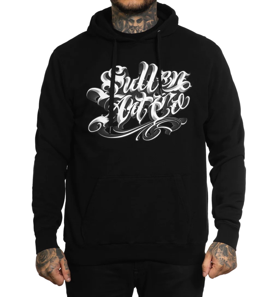 men's hoodie SULLEN - BEVEL SCRIPT - BLACK - SCM5259_BK - Metalshop.us