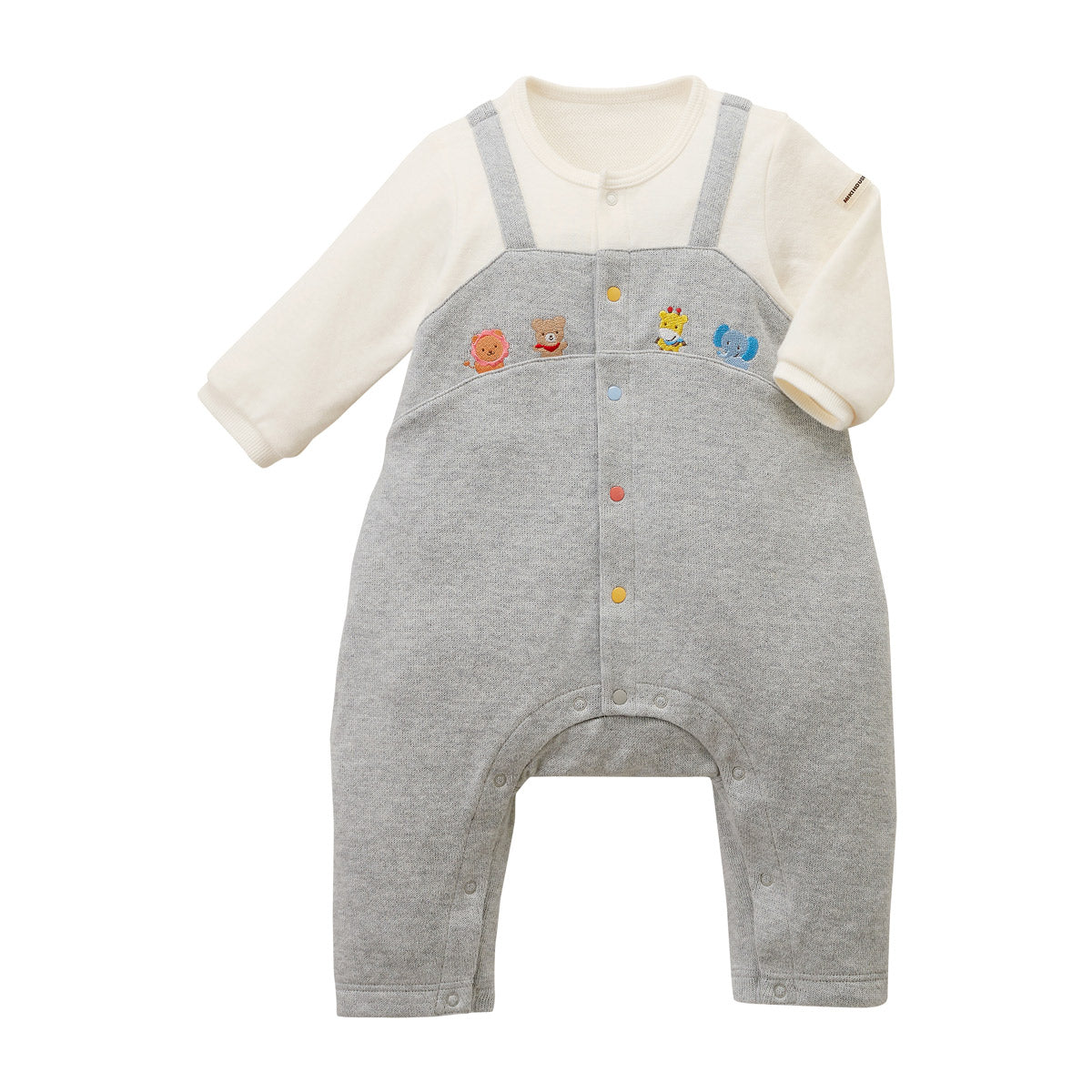 どうぶつ刺繍カバーオール – ミキハウスオフィシャルサイト