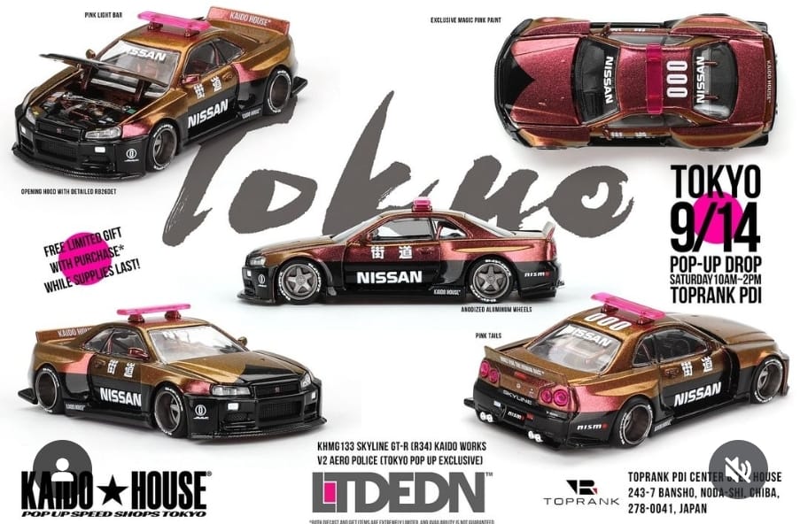 Mini GT x Kaido House Tokyo Pop Up Exclusive 2024 Nissan Skyline