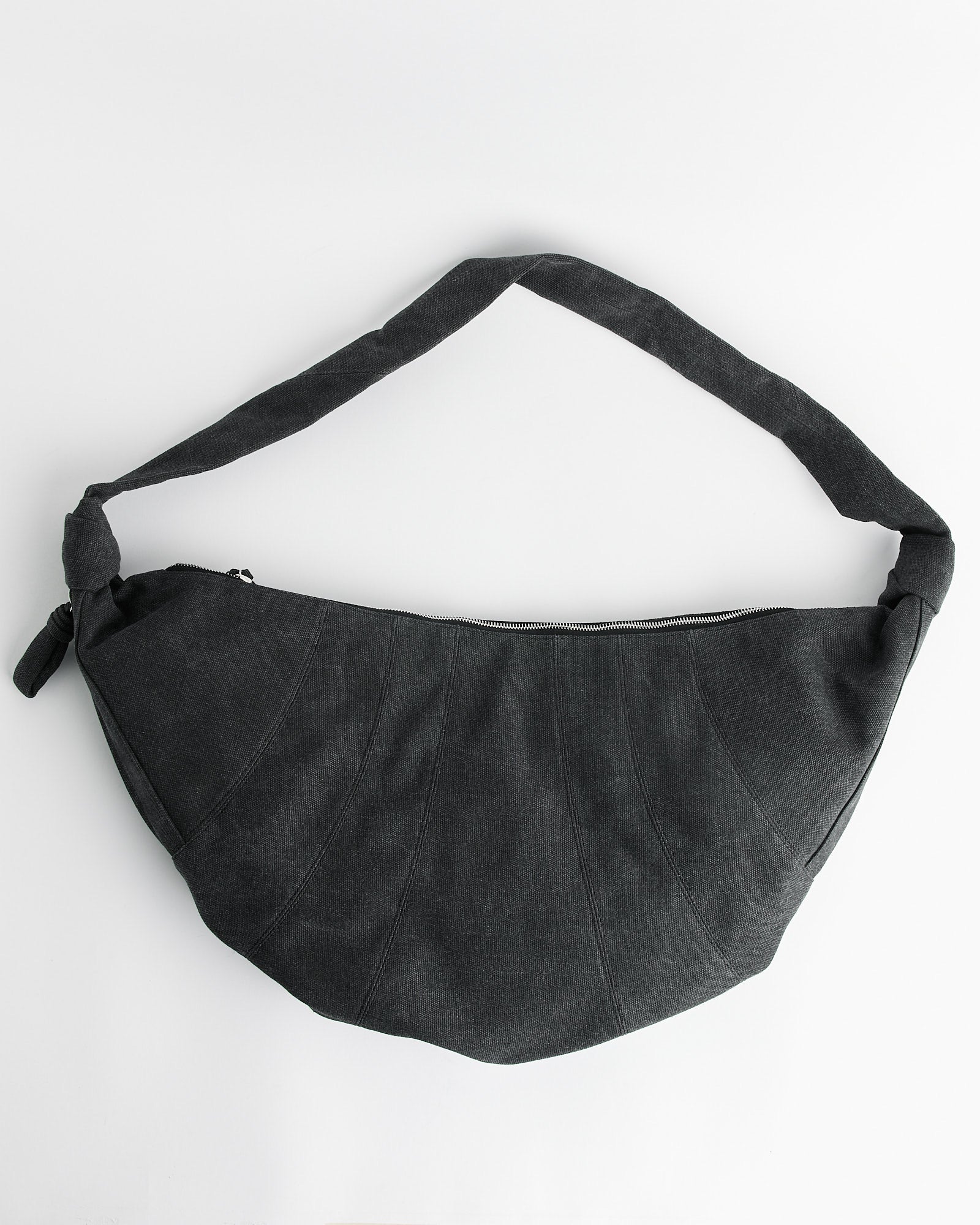 XL Croissant Bag in Ash Black