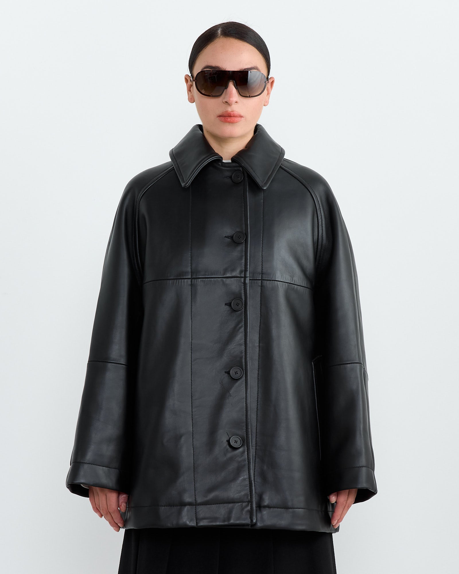 Ridger Leather Jacket in Black