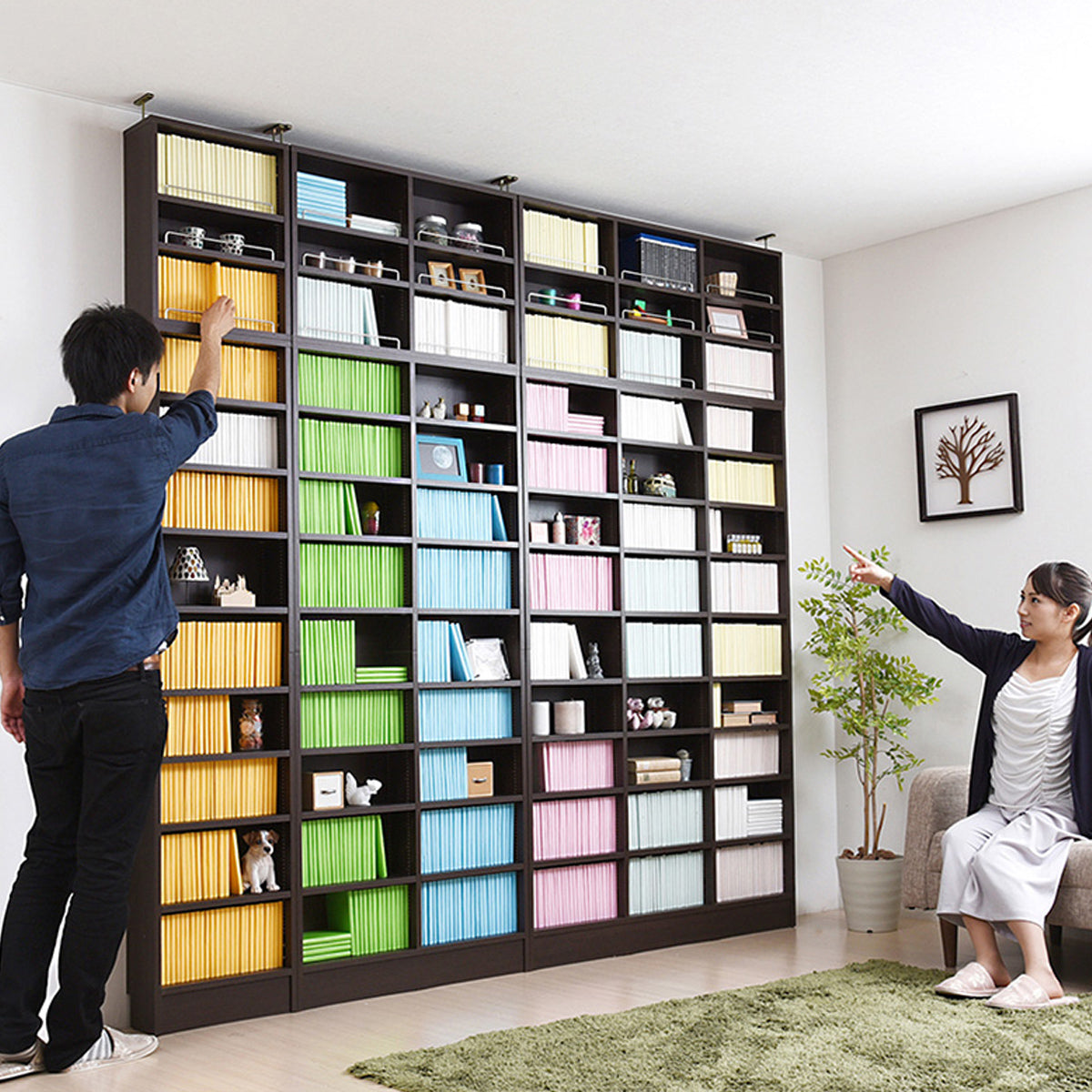 薄型本棚 W415専用上置き（W415×D165×H580-730）の通販 | モクカグ公式