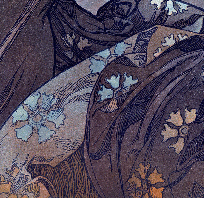 ミュシャを楽しむために：四つの星,宵の明星,月,暁の明星,北極星