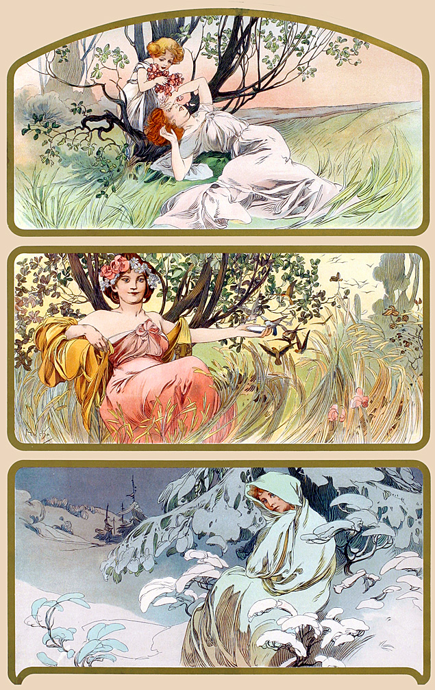 ミュシャを楽しむために：三季節