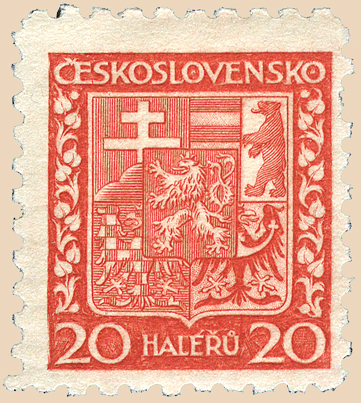 ミュシャを楽しむために、チェコスロヴァキア国章切手