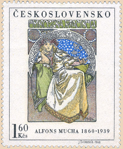 ミュシャを楽しむために、ミュシャ切手