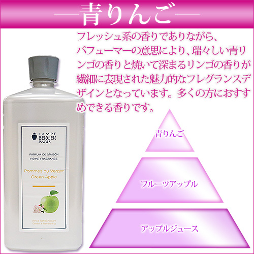 ランプベルジェ アロマオイル【青りんご】お試し100ml【A1501】 お試し