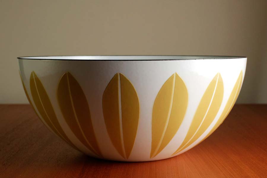 キャサリンホルム ロータス 27cm ボウル ホワイト＆オリーブ #55