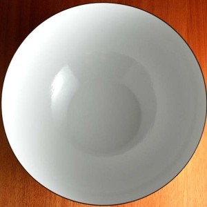 キャサリンホルム ロータス 27cm ボウル ホワイト＆オリーブ #55