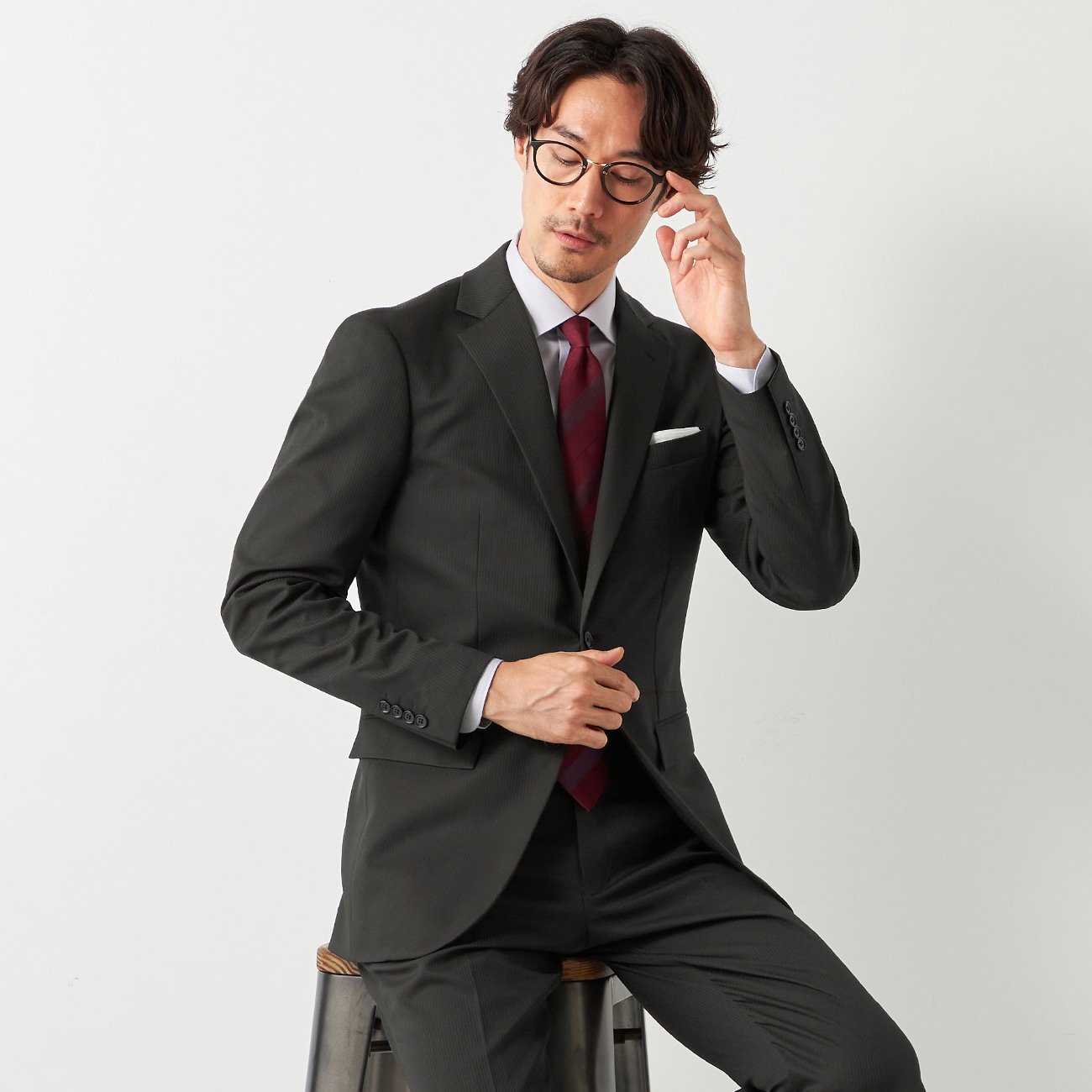 スマートテックスーツ ストライプ 2つボタン|O41_13AU11K01 - ORIHICA