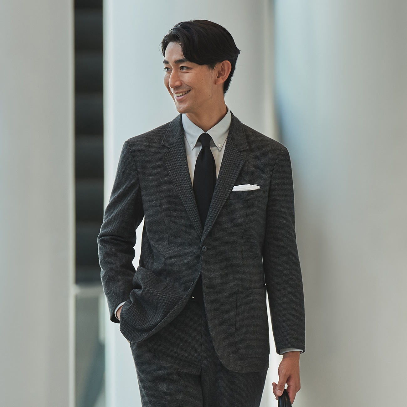 アウトレット]THE THIRD SUITSジャケット 尾州 千鳥|O45_5FF4R24