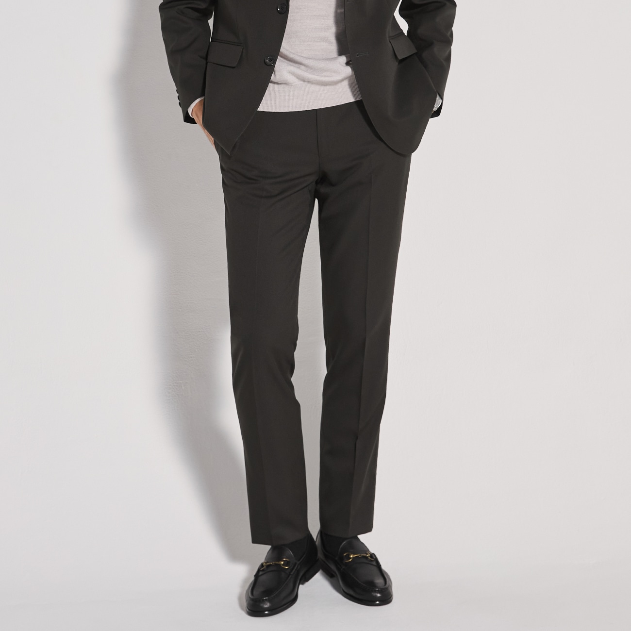 アウトレット]【WEB限定】スマート ビズ セットアップ スラックス 無地