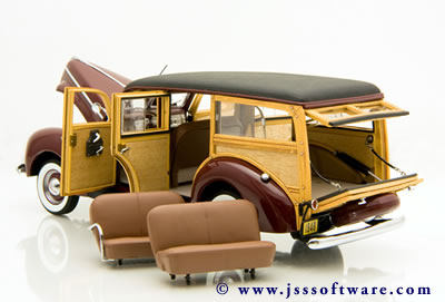 PhillyMint-Danbury Mint 1940 Ford Deluxe Station Wagon - Garnet