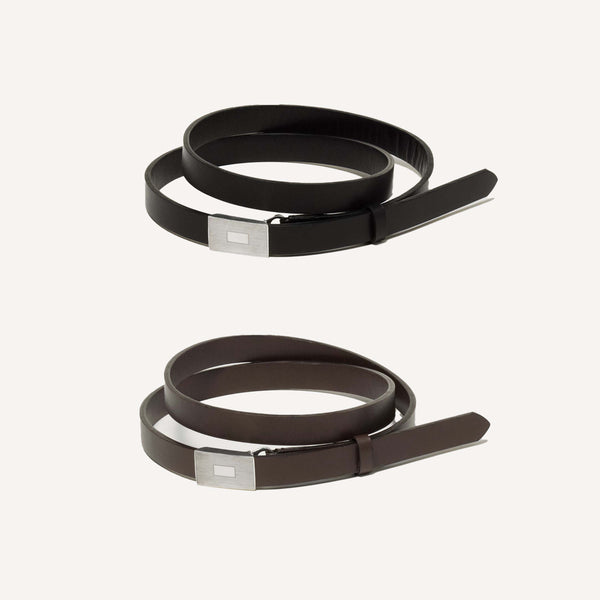 AURALEE SLIDE BUCKLE BELT – PLAIN GOODS