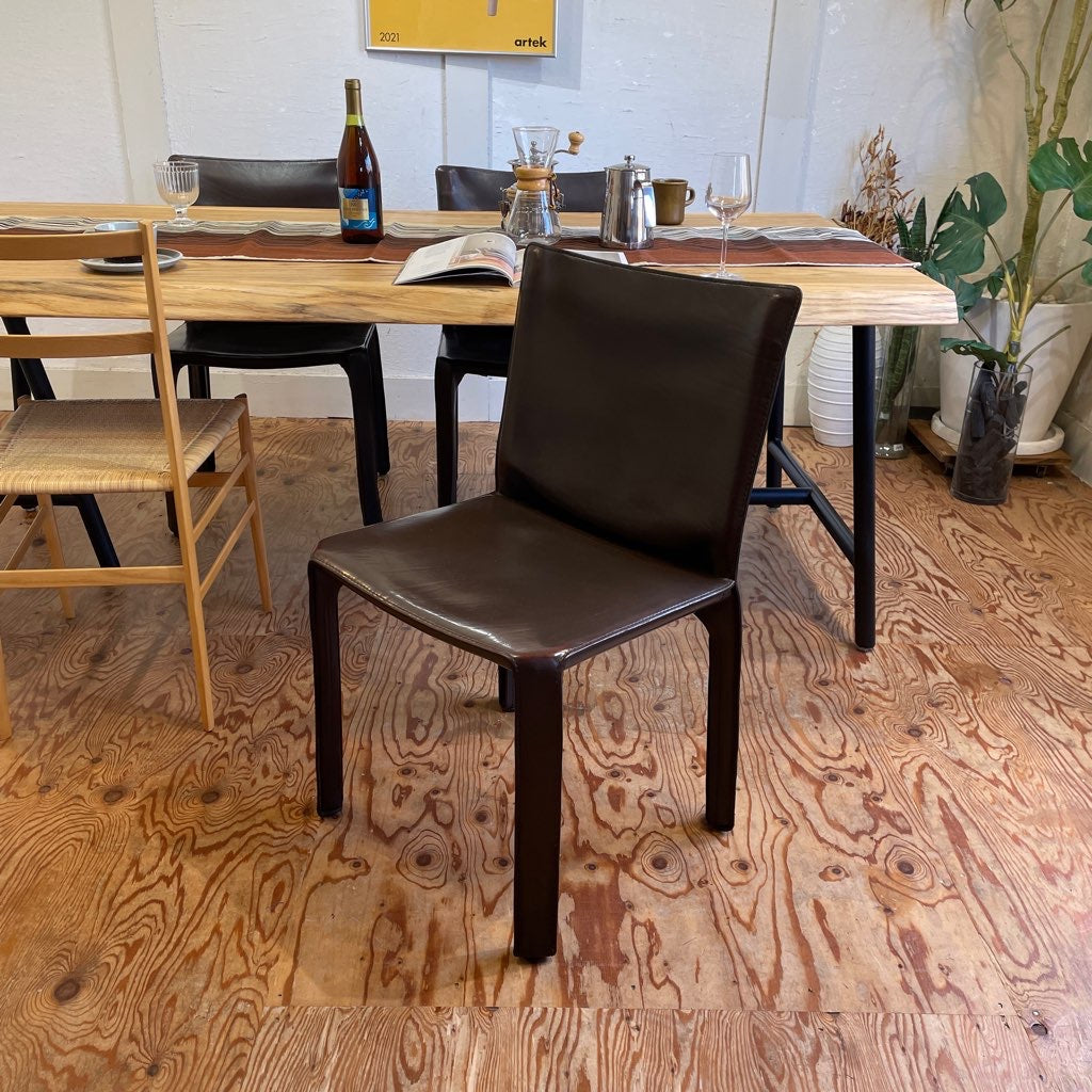 カッシーナ / Cassina キャブ アームレスチェア 412 タバコ マリオ