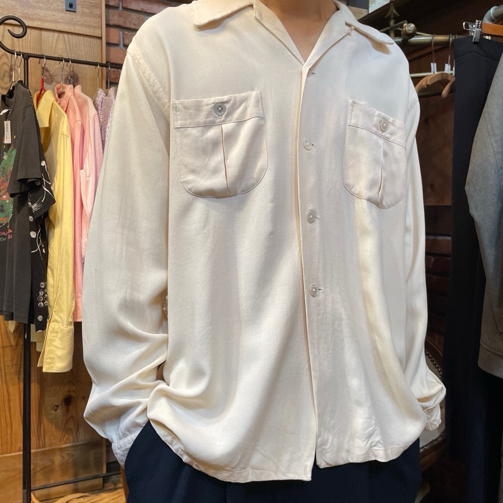 60s シルクレーヨンシャツ Harb Gerry 古着】60s holbrook レーヨン