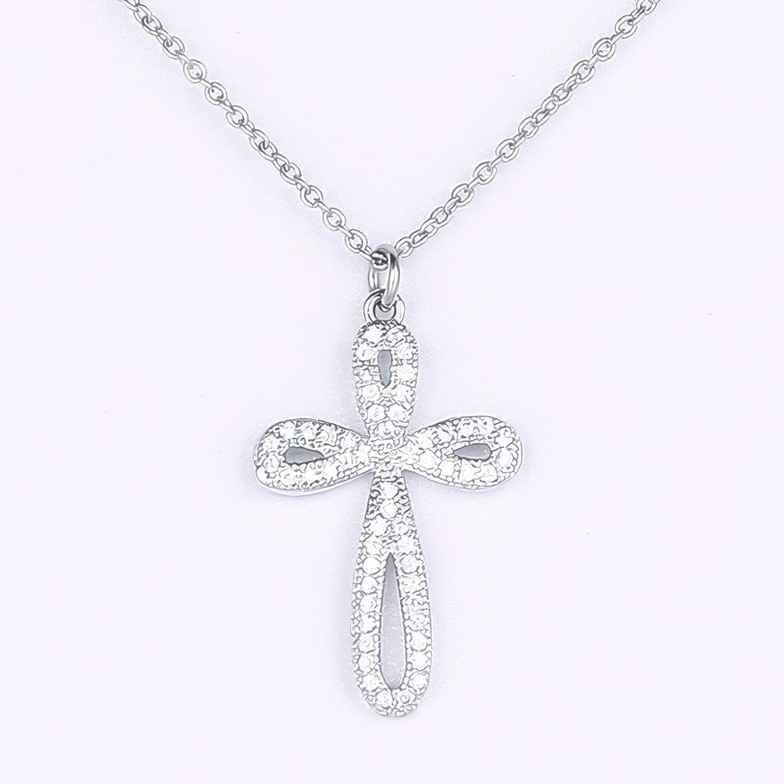Alexa's Angels Pave Cross Necklace – Love & Faith