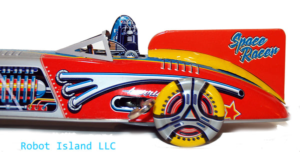 Space Racer Robby the Robot Racer Space Ship Tin with Engine Sound