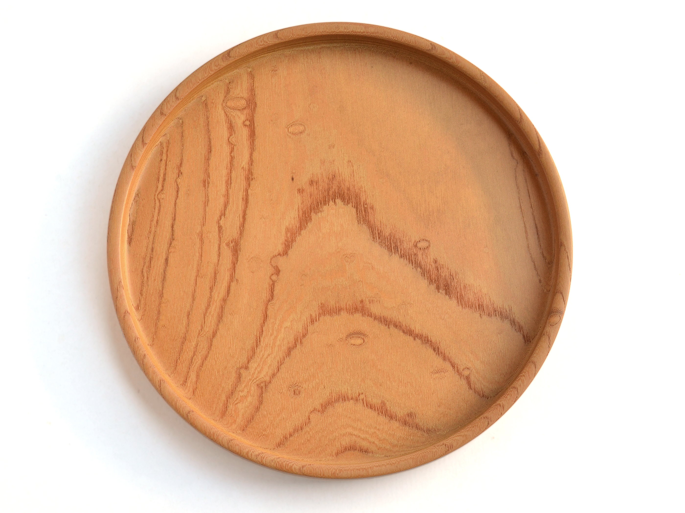 丸盆(浅盆)・ラウンドトレイ-千年の杢