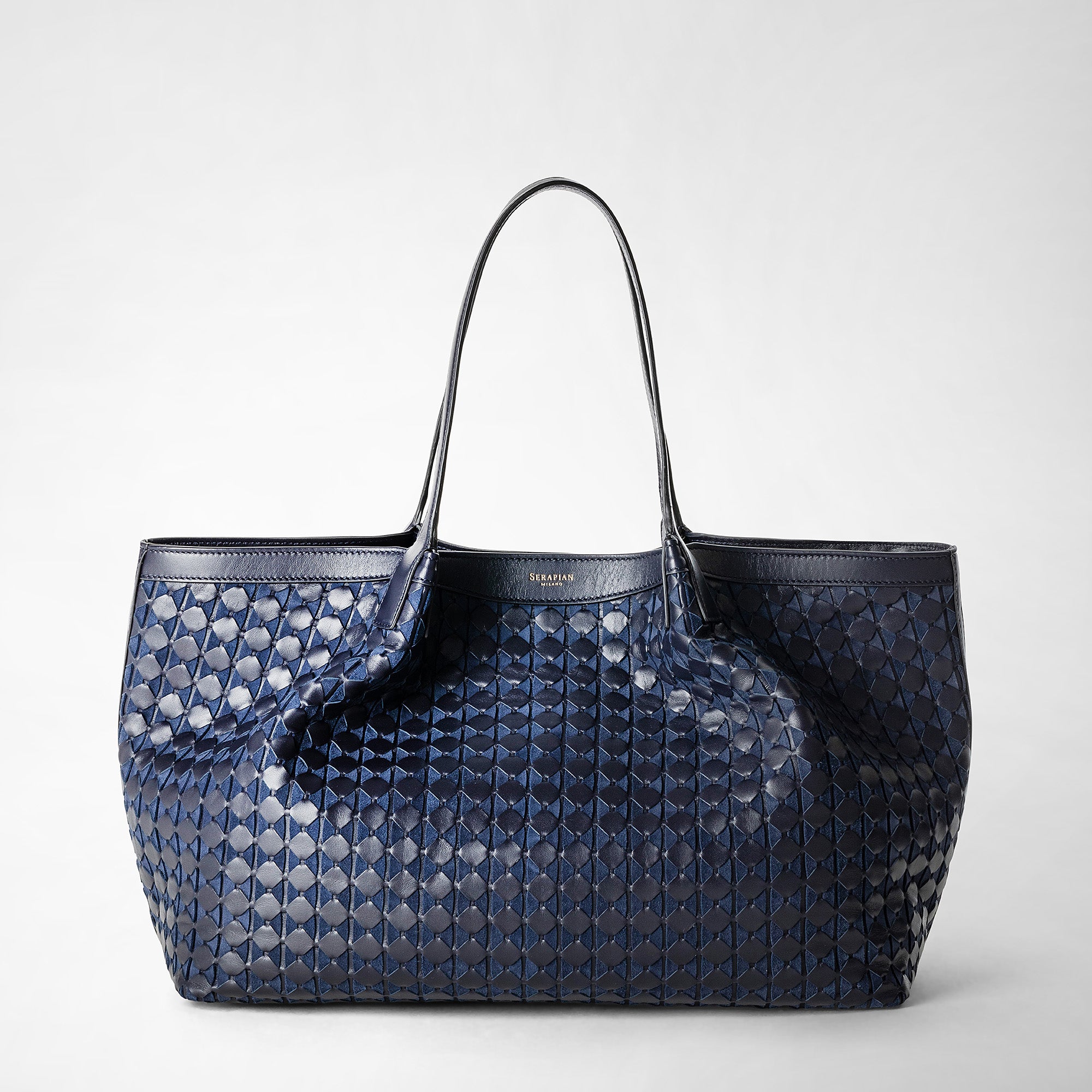 Secret tote bag in mosaico midnight blue
