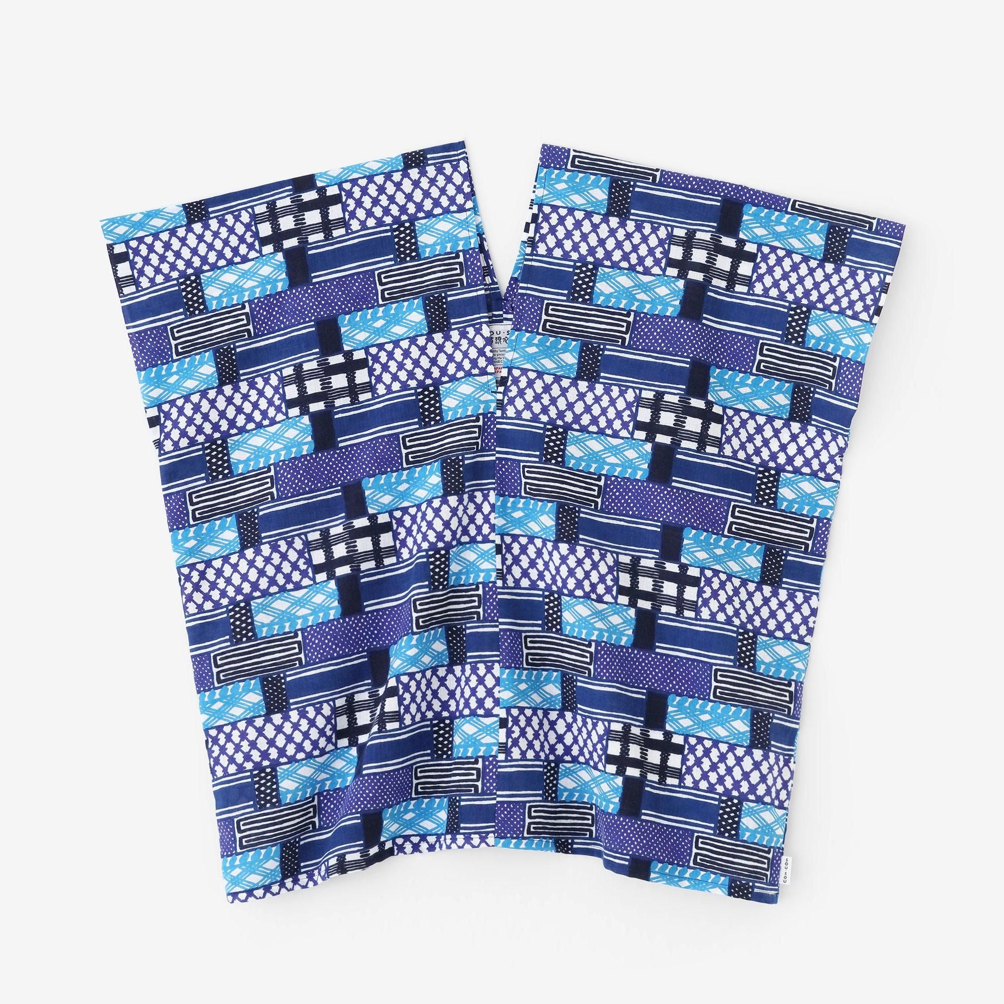 伊勢木綿 文（ぶん） 四角衣（しかくい） 二つ身／寄木細工（よせぎざ